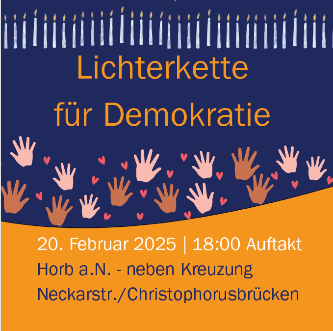 Lichterkette für Demokratie